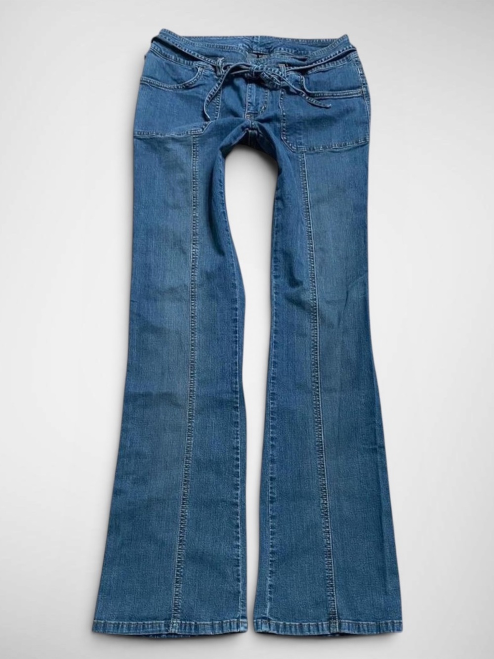 Vintage Ralph Lauren Polo Jeans Co. Low Rise Tie-Waist Flare Jeans